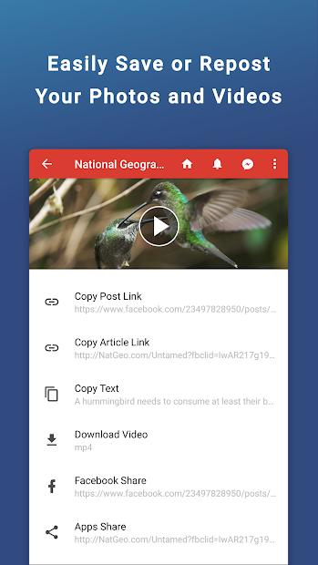 Screenshots Friendly for Facebook - Truy cập Facebook, Instagram, Twitter, youtube,... trên một ứng dụng