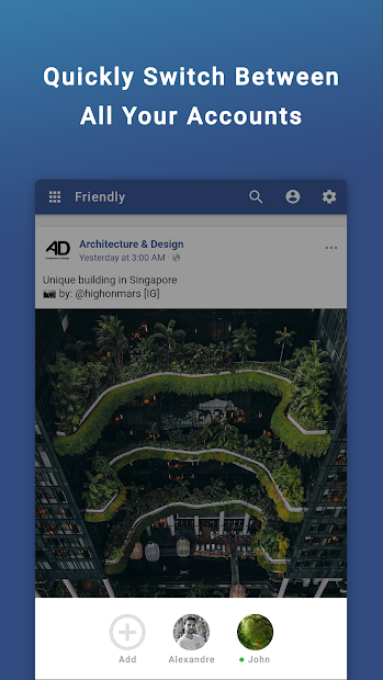 Screenshots Friendly for Facebook - Truy cập Facebook, Instagram, Twitter, youtube,... trên một ứng dụng