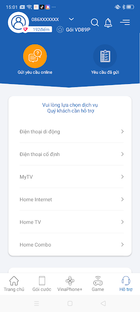 Screenshots My VNPT: Quản lý dịch vụ di động, cáp quang, truyền hình
