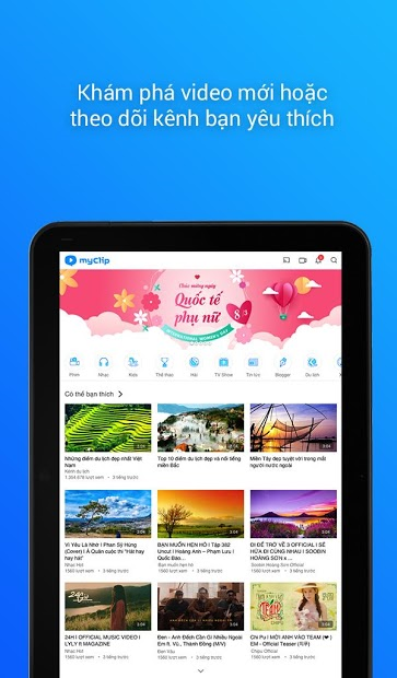 Screenshots MyClip - Mạng xã hội Video: Cập nhật video HOT liên tục