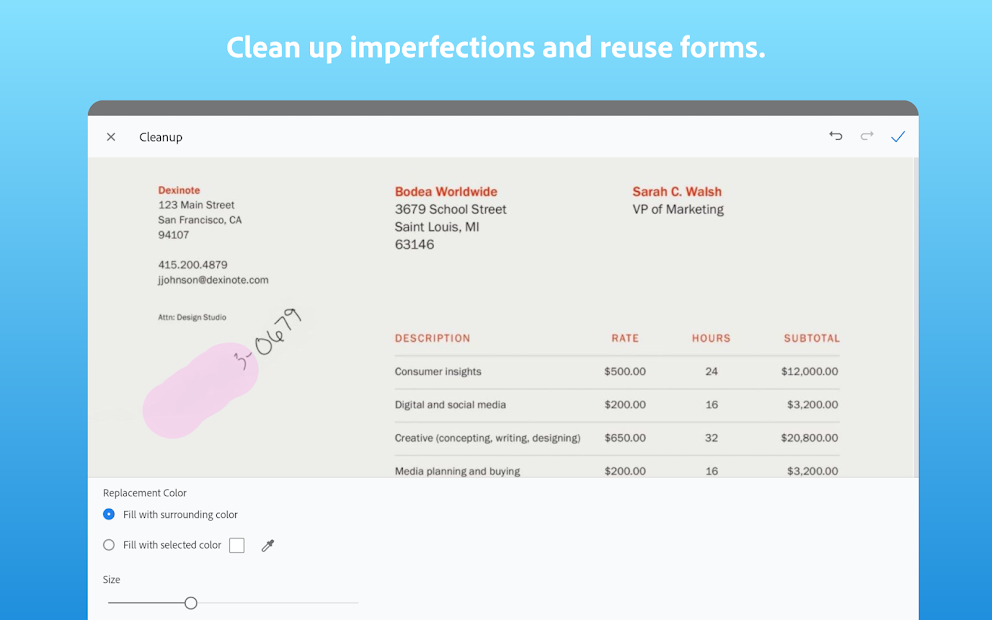 Screenshots Adobe Scan: Ứng dụng scan tệp tin PDF và danh thiếp dễ dàng