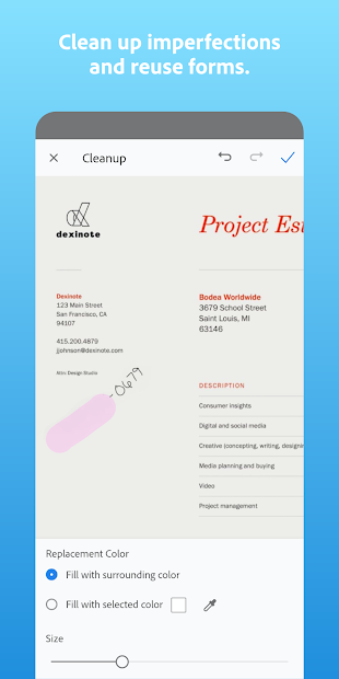 Screenshots Adobe Scan: Ứng dụng scan tệp tin PDF và danh thiếp dễ dàng