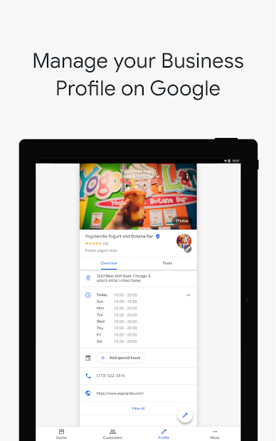 Screenshots Google My Business - Connect with your Customers