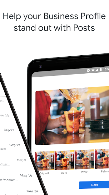 Screenshots Google My Business - Connect with your Customers