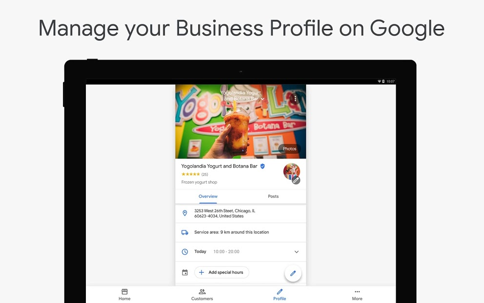 Screenshots Google My Business - Connect with your Customers