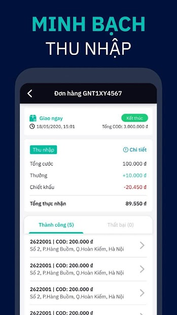Screenshots MyGo Driver - Mạng lưới đối tác của Viettel Post