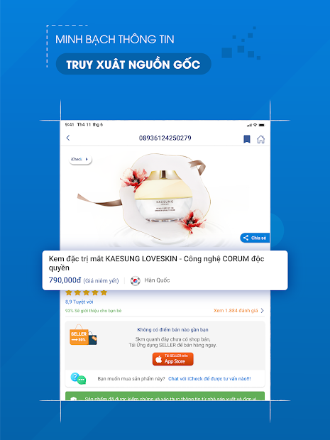 Screenshots iCheck Scanner & Shopping - Ứng dụng check hàng hoá