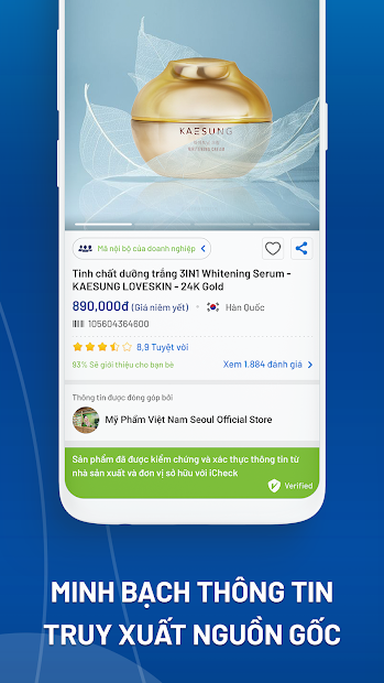 Screenshots iCheck Scanner & Shopping - Ứng dụng check hàng hoá