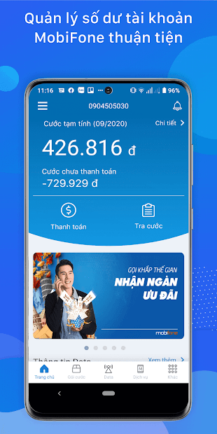 Screenshots My MobiFone - Tra cứu thông tin tài khoản MobiFone