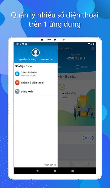 Screenshots My MobiFone - Tra cứu thông tin tài khoản MobiFone