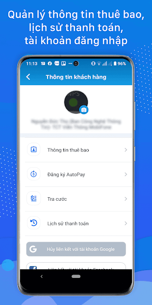 Screenshots My MobiFone - Tra cứu thông tin tài khoản MobiFone