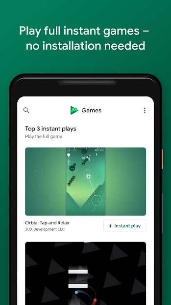 Screenshots Google Play Trò chơi: Chơi game không cần cài đặt