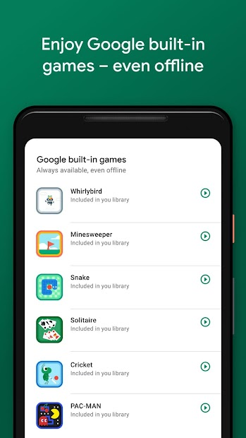 Screenshots Google Play Trò chơi: Chơi game không cần cài đặt