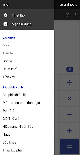 Screenshots ClevCalc - Máy tính: Hỗ trợ tính toán trên điện thoại không cần máy tính bỏ túi