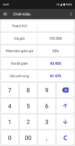 Screenshots ClevCalc - Máy tính: Hỗ trợ tính toán trên điện thoại không cần máy tính bỏ túi