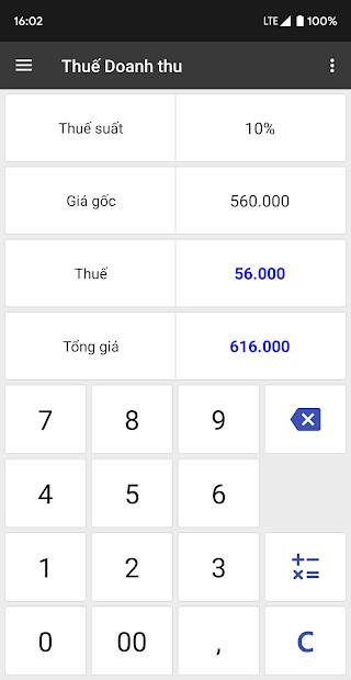 Screenshots ClevCalc - Máy tính: Hỗ trợ tính toán trên điện thoại không cần máy tính bỏ túi
