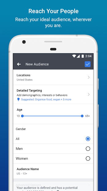 Screenshots Quảng cáo trên Facebook: Ứng dụng tạo, quản lý quảng cáo trên Facebook đơn giản