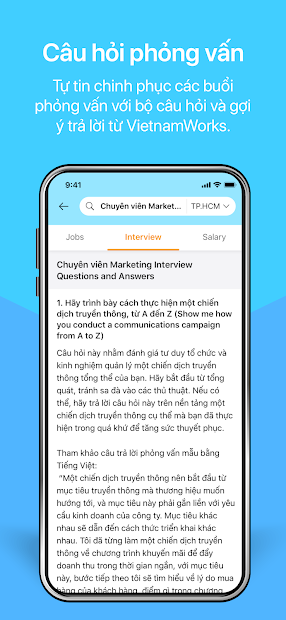 Screenshots VietnamWorks - Việc Làm và Tuyển Dụng: Tìm kiếm việc làm và nộp CV trực tuyến