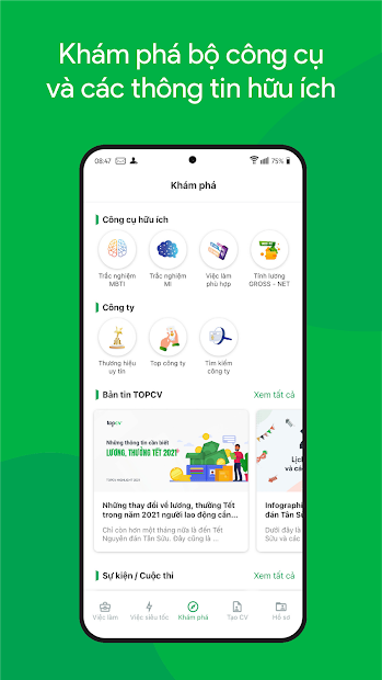 Screenshots TOPCV - Tạo CV và tìm việc làm phù hợp