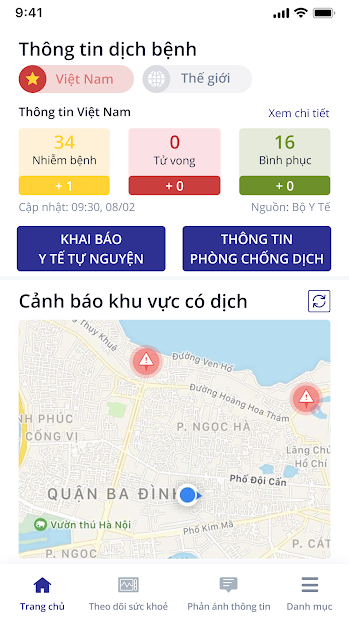 Screenshots Tải NCOVI: Ứng dụng truy vết COVID-19, khai báo y tế cách ly