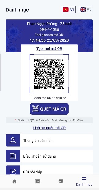 Screenshots Tải NCOVI: Ứng dụng truy vết COVID-19, khai báo y tế cách ly