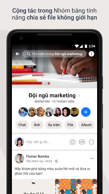 Screenshots Workplace Chat by Facebook- Ứng dụng Trò chuyện nơi công sở