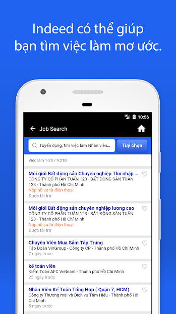 Screenshots Việc làm Indeed - Tìm kiếm việc làm nhanh chóng, thuận tiện