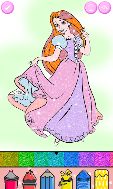 Screenshots Princess Coloring Book for Kids - Glitter- Sách tô màu công chúa cho bé