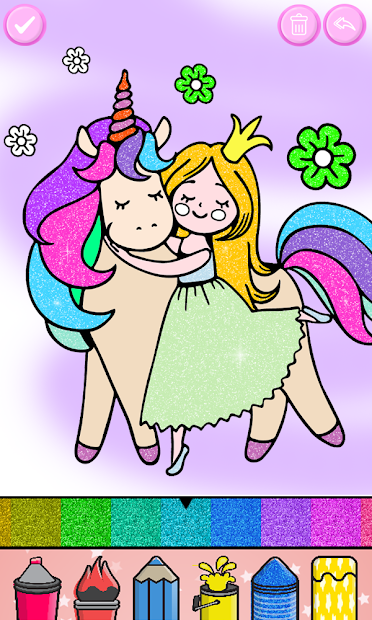 Screenshots Princess Coloring Book for Kids - Glitter- Sách tô màu công chúa cho bé