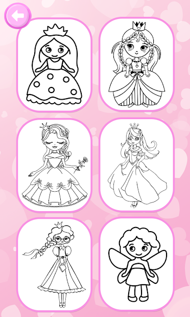 Screenshots Princess Coloring Book for Kids - Glitter- Sách tô màu công chúa cho bé
