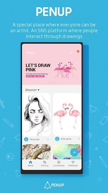 Screenshots PENUP - Share your drawings: Ứng dụng vẽ và thiết kế hình ảnh