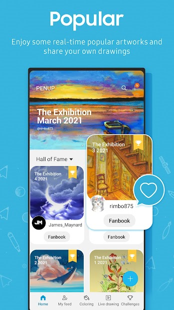 Screenshots PENUP - Share your drawings: Ứng dụng vẽ và thiết kế hình ảnh