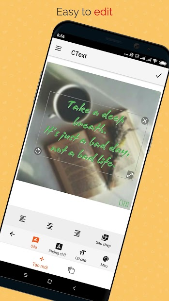 Screenshots CText - Viết chữ lên ảnh - Chèn chữ: Công cụ thiết kế chỉnh sửa ảnh độc đáo