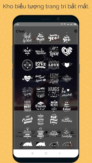 Screenshots CText - Viết chữ lên ảnh - Chèn chữ: Công cụ thiết kế chỉnh sửa ảnh độc đáo