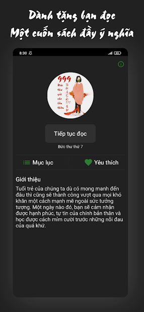 Screenshots 999 Bức thư gửi cho bản thân:Ứng dụng đọc sách song ngữ Việt - Trung
