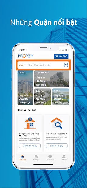 Screenshots Prozy - Dịch vụ Bất động sản: Ứng dụng đăng tin rao bán nhà đất hiệu quả