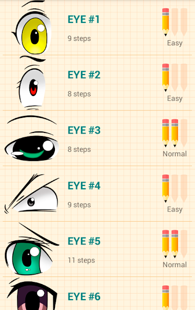 Screenshots How to Draw Anime Eyes: Hướng dẫn từng bước vẽ mắt hoạt hình