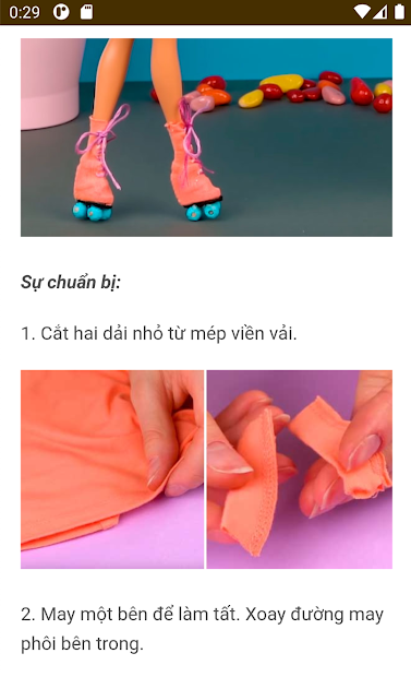 Screenshots Cách làm quần áo búp bê: Hướng dẫn cách làm từng bước