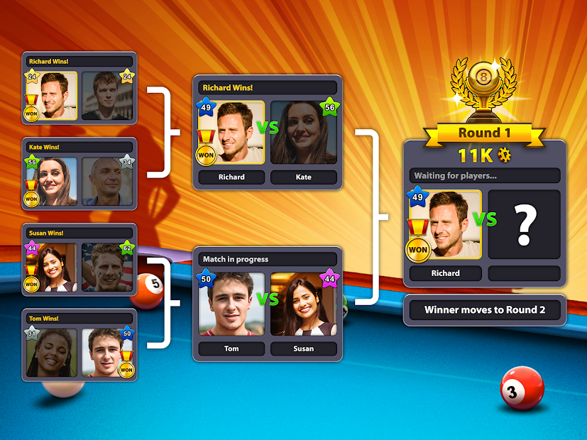 Screenshots 8 Ball Pool: Trò chơi Bida đỉnh cao - nơi thể hiện kỹ năng của bạn