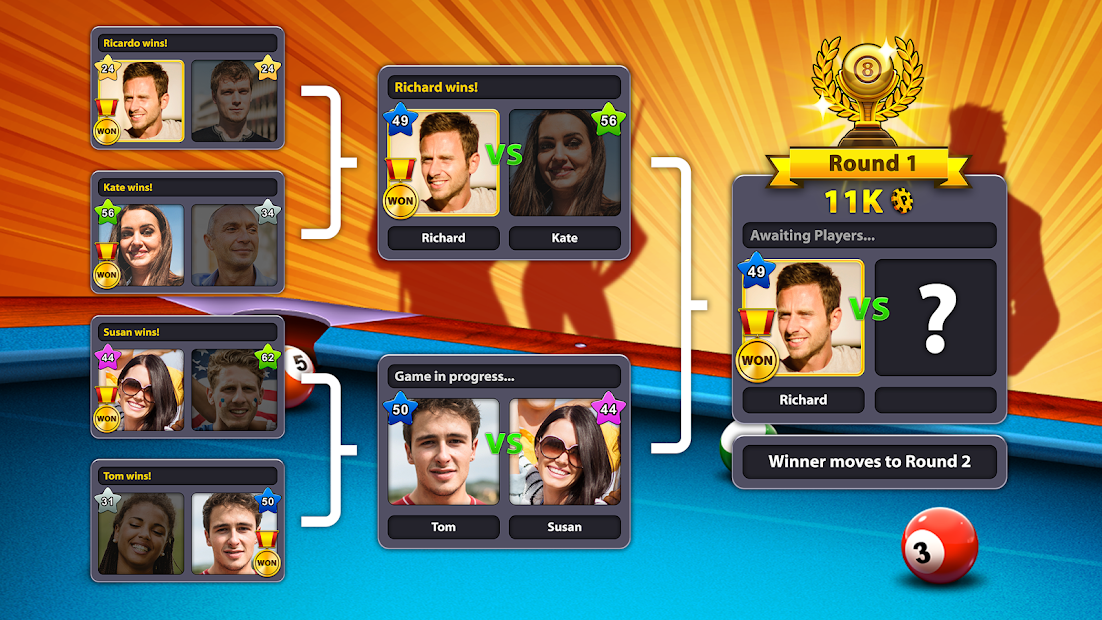 Screenshots 8 Ball Pool: Trò chơi Bida đỉnh cao - nơi thể hiện kỹ năng của bạn