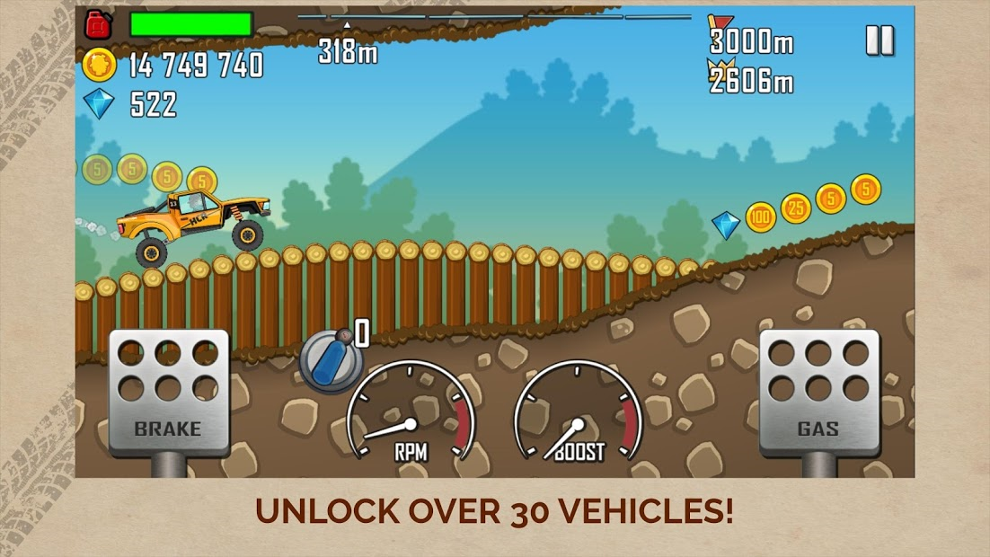 Screenshots Hill Climb Racing - Game đua xe leo núi vượt địa hình cực vui