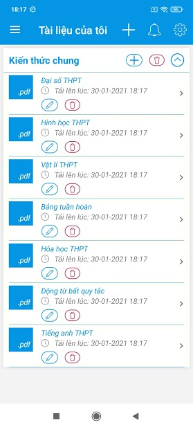 Screenshots Ứng dụng quản lý kết quả học tập, tính điểm trung bình môn