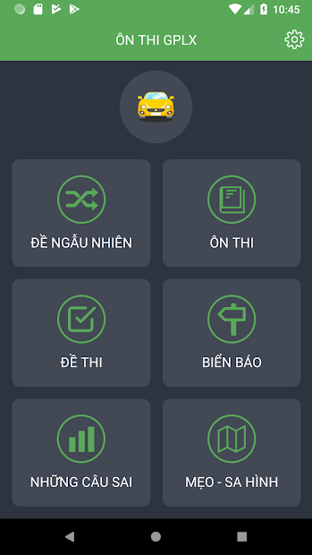 Screenshots Ôn thi giấy phép lái xe: Tổng hợp nhiều đề thi các mẹo - sa hình