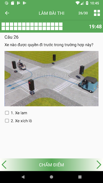 Screenshots Ôn thi giấy phép lái xe: Tổng hợp nhiều đề thi các mẹo - sa hình