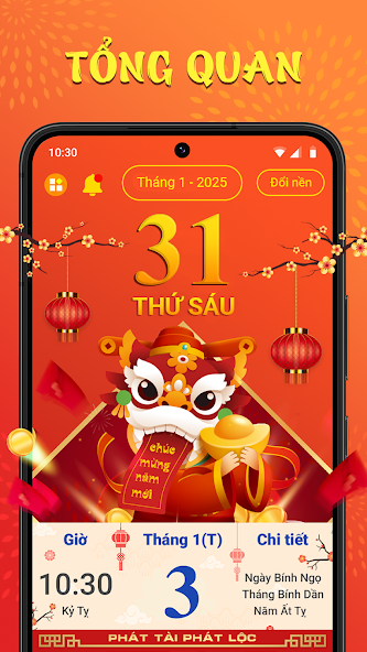 Screenshots Lịch Vạn Niên, xem lịch âm 2025 (Tự động cập nhật năm mới)