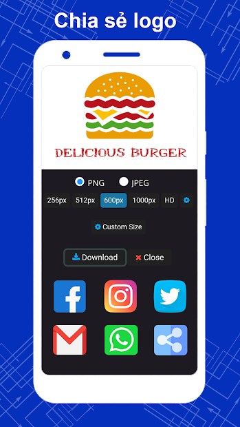 Screenshots Thiết kế logo miễn phí app. tự thiết kế logo maker Splendid App Maker