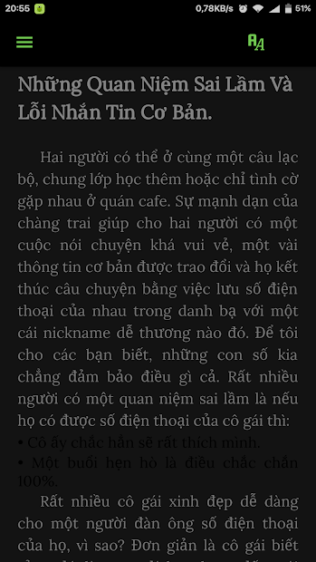 Ảnh chụp màn hình mẹo hẹn hò - tâm lý con gái