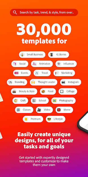 Screenshots Adobe Spark Post: Thiết kế đồ họa và tạo mẫu câu chuyện