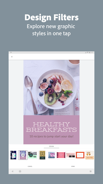Screenshots Adobe Spark Post: Thiết kế đồ họa và tạo mẫu câu chuyện