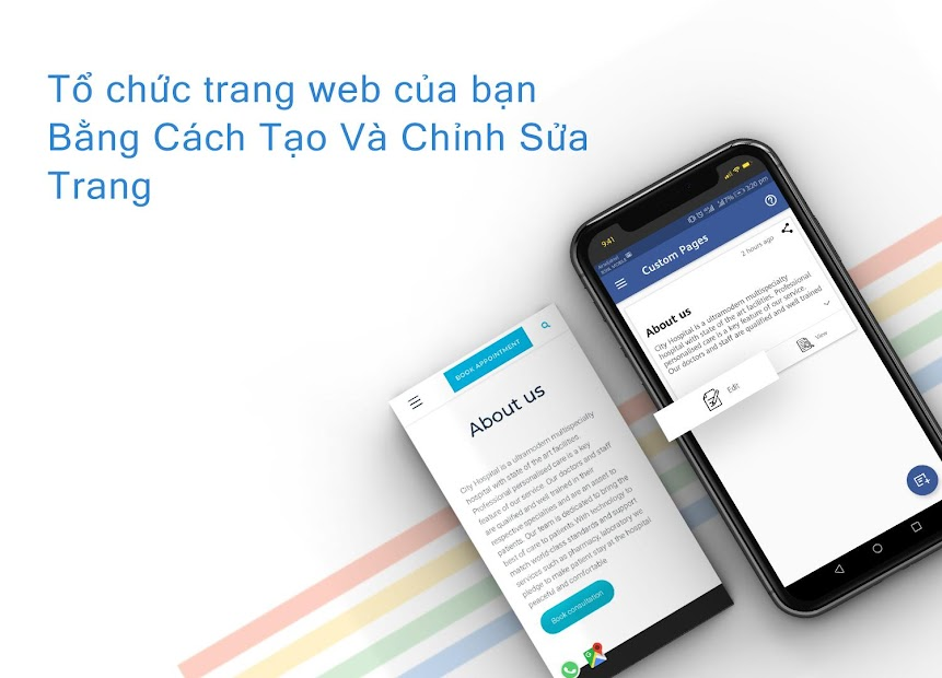Screenshots Trình tạo trang web tức thì Websites.co.in - Tạo trang Web cho riêng bạn